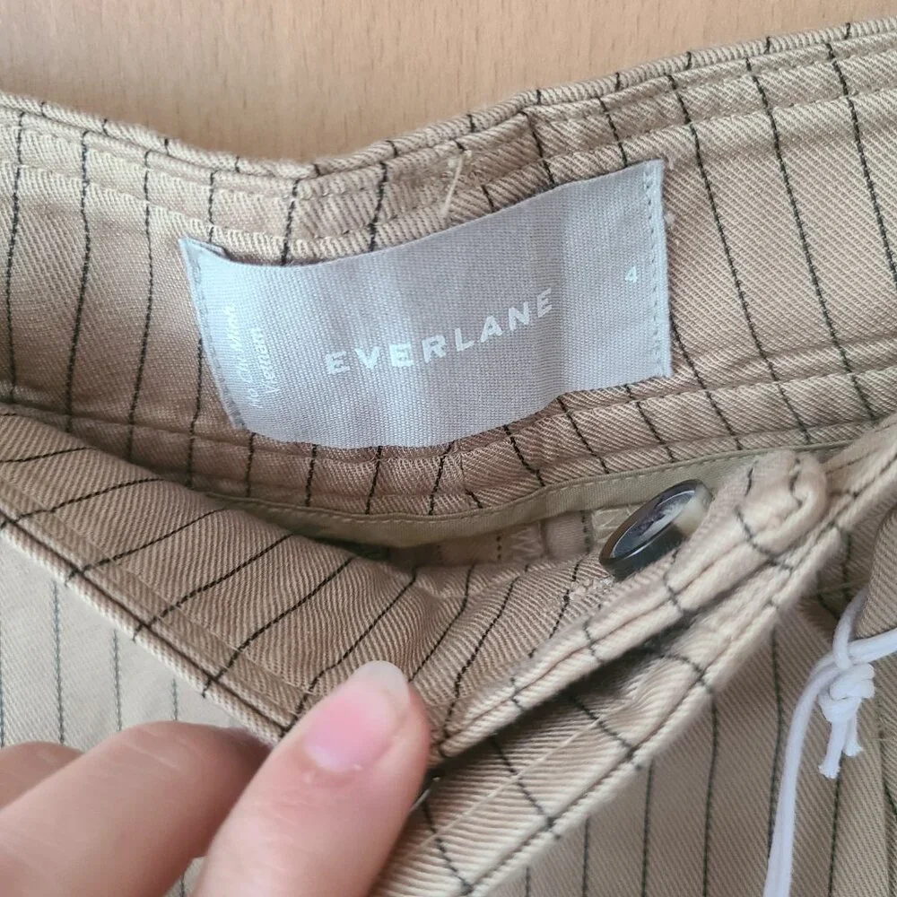 Everlane The Draper High Waisted Pinstripe Trouser Pants Size 4 - New with tags - Picture 8 of 16